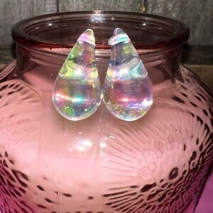 Iridescent Teardrop Earrings